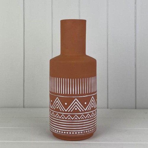 Large terracotta vase - terracotta,