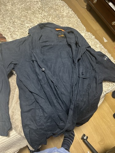 Boss men blue solid shirt - men’s,