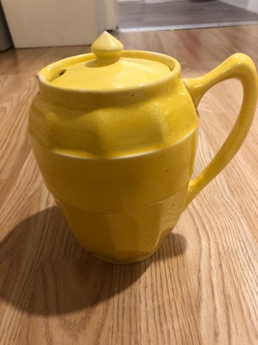 Quirky vintage yellow tea pot - tea,