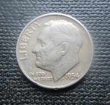 1954 USA Silver Roosevelt Dime
