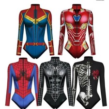 Deadpool Spiderman Wonder Woman Swimsuit Superhero Women Beach Bikini Cosplay UK