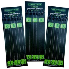 18 x CARP HAIR RIGS TO BRAID. ALL BARBLESS RIG SIZE 6 8 10 CARP FISHING TACKLE