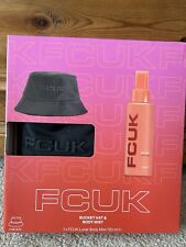 FCUK French Connection Black Bucket Hat and 120ml Lunar Body Mist Spray Gift Set