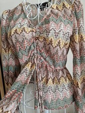 BOHO COLOURFUL RUCHED FRONT