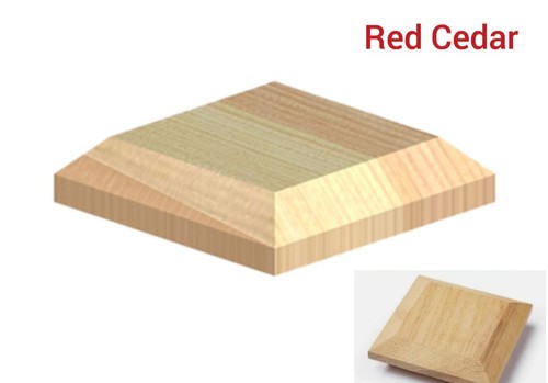 Wooden fence post - , red