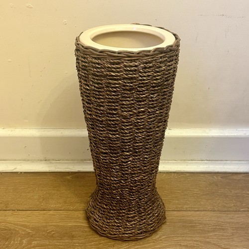 Vintage wicker wrapped ceramic - vintage,