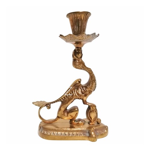 Antique dragon candle holder - dragon,