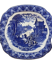 Cauldon Blue & White Chariot