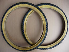 TYRES Pair 20x1.75" COMP 3 Tread Style Retro Old School Comp III Amber Wall BMX