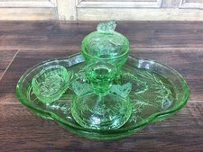 VINTAGE SOWERBY GREEN GLASS