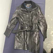 Tibor Mens Black Leather Long