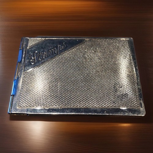 Vintage silver plated stamp - vintage,