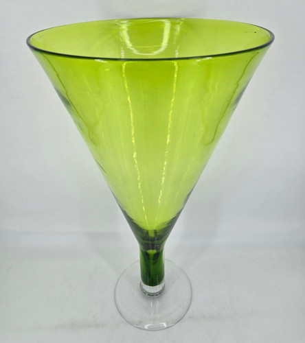 Mcm hand blown large - blown, green