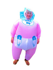 Inflatible 'Baby' adult fancy dress Medium.