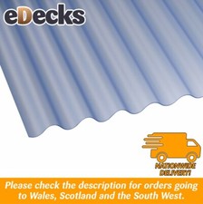 0.8mm Clear Mini Plastic Corrugated Roofing Sheet 662mm wide Corolux