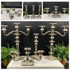 GRENADIER England Silverplate Interchangeable CANDELABRA 6 Piece Set
