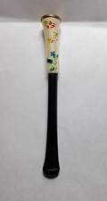 VINTAGE ART DECO FLORAL CIGARETTE HOLDER - Hand Painted Floral Pearlescent