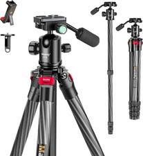 Manbily YS-254C Portable Carbon Fibre professional Tripod Stand Ball Head