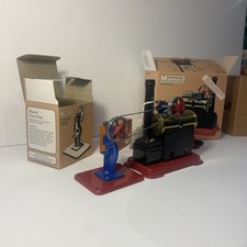Mamod SP1 Live Steam Engine Unfired with Belt Driven Power Press Boxed