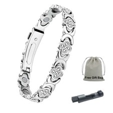 PREMIUM MAGNETIC COPPER LEAF CLOVER BANGLE/BRACELET ARTHRITIS PAIN RELIEF HEALTH