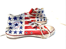 Converse Chuck Taylor All Star High Top Red White Blue USA Flag Sz 4 Junior Jr