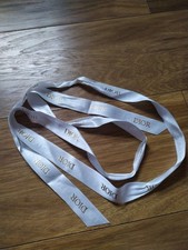 2,5cm-175cm Authentic Designer CHRISTIAN DIOR Embossed Cream & Gold Satin Ribbon