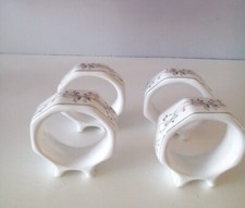 Eternal Beau Set of 4 napkin rings. 3 in very good condition, 1 has cracks.