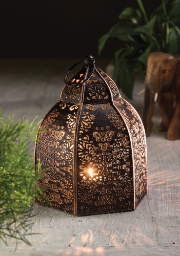 Recycled iron lantern - recycled,