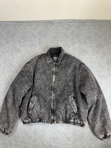 Zara jacket mens gray denim - jacket,
