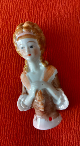 Antique porcelain half doll - antique,