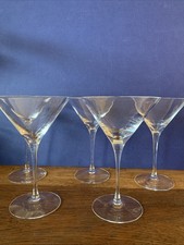 5 Slim Stem Martini Glasses