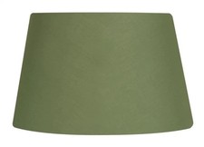 Lampshade Green 16" Olive Cotton Tapered Drum 410mm Oaks Lighting S901/16 OL