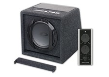 8" 20cm Amplified Subwoofer Bass Box with Wired Remote Controller Alpine SWE-815