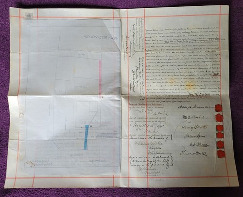 1903 vellum indenture - vellum,