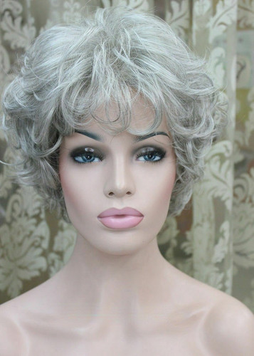 Colour short curly wig - 19,