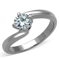 Ladies solitaire ring cz cubic