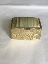 VINTAGE Pill Box Marble Topped