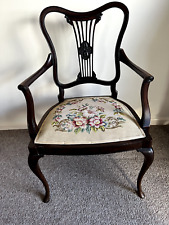 Georgian Style Dining Carver Armchair Pierced Tapestry Seat free local delivery