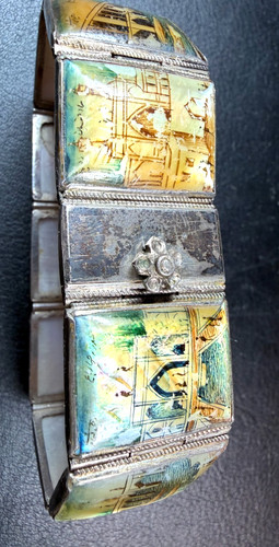Vintage persian silver enamel - persian,