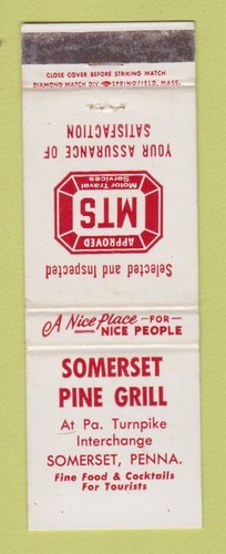 Matchbook cover somerset - matchbook,