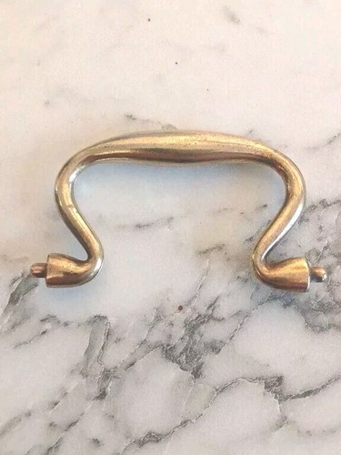 Vintage brass swan handles - brass,