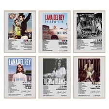6Pcs Lana Del Rey Posters Music Album Cover Home Aesthetic Wall Art Decors Gift/