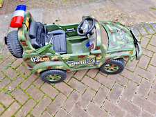 Kids Military Jeep with R/C (HT-99811AF- Suitable 3~4 yr Olds, Need New Battery.