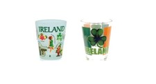 Ireland Shot Glasses Shamrock Tricolour Irish St Patrick's Day Drinks Party