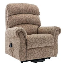 The Amesbury Dual Motor Riser Recliner Electric Mobility Chair - Cocoa Fabric