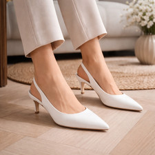 Primark White Slingback Kitten