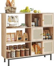 Rattan Bookshelf 3 Door