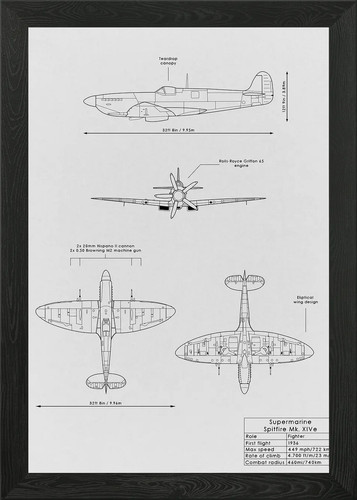 Spitfire xiv blueprint - mk,