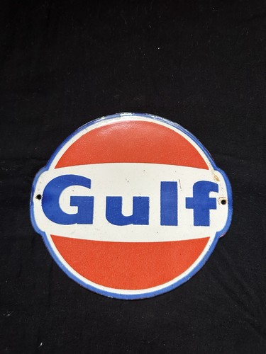 Porcelain gulf enamel metal - gulf,