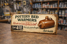 Stoneware bed warmer sign
